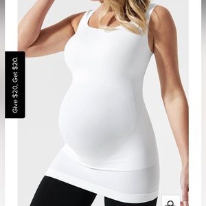 Blanqi White Maternity Belly Support Tanktop Medium NWT